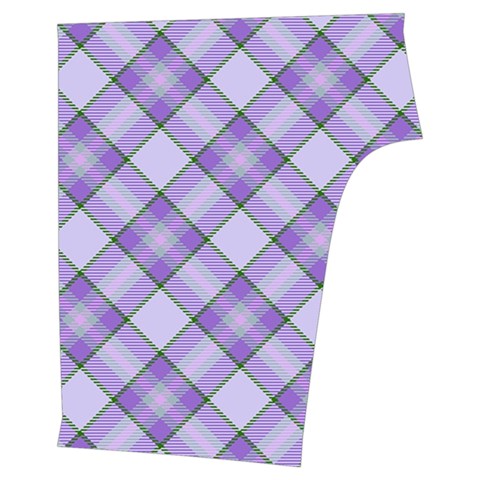 Purple Plaid Tartan 2 Diagonal Sleeveless Cozy Lounge Set  from ArtsNow.com Back Bottom Left