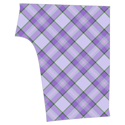 Purple Plaid Tartan 2 Diagonal Sleeveless Cozy Lounge Set  from ArtsNow.com Back Bottom Right