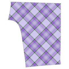 Purple Plaid Tartan 2 Diagonal Sleeveless Cozy Lounge Set  from ArtsNow.com Back Bottom Right