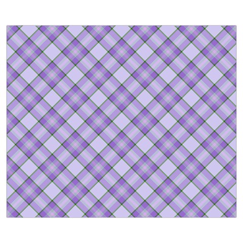 Purple Plaid Tartan 2 Diagonal Medium Tote Bag from ArtsNow.com Front