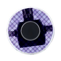 Purple Plaid Tartan 2 Diagonal On Front