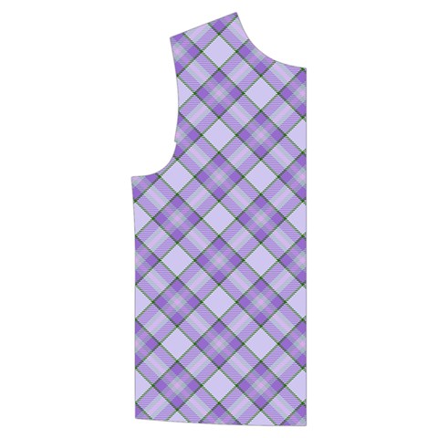 Purple Plaid Tartan 2 Diagonal Kid s Button Up Puffer Vest from ArtsNow.com Front Right