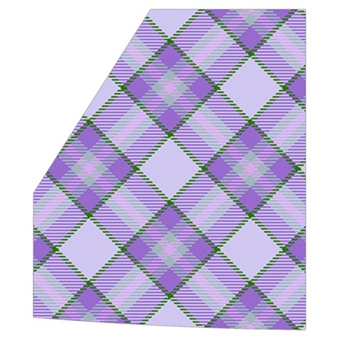 Purple Plaid Tartan 2 Diagonal Men s High Neck Button Up Puffer Vest from ArtsNow.com Pocket Right