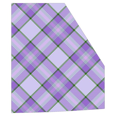 Purple Plaid Tartan 2 Diagonal Men s High Neck Button Up Puffer Vest from ArtsNow.com Pocket Left