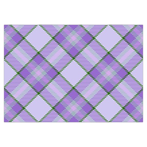 Purple Plaid Tartan 2 Diagonal Everyday Shoulder Bag with Pouch Bag from ArtsNow.com Zipper Tail