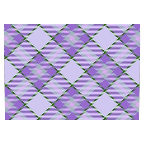 Purple Plaid Tartan 2 Diagonal Everyday Shoulder Bag with Pouch Bag from ArtsNow.com Front Pocket