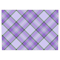 Purple Plaid Tartan 2 Diagonal Everyday Shoulder Bag with Pouch Bag from ArtsNow.com Front Pocket