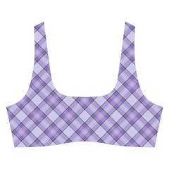 Purple Plaid Tartan 2 Diagonal Cross Back Hipster Bikini Set from ArtsNow.com Front