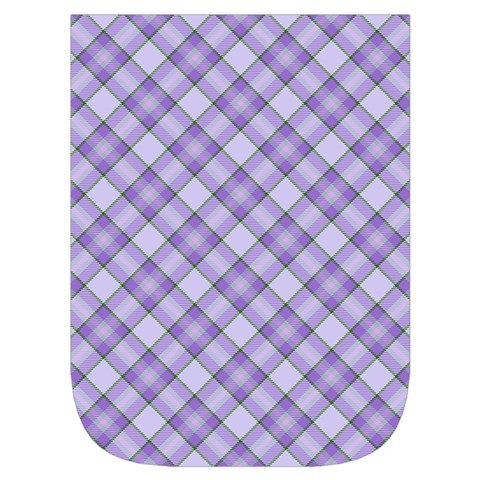 Purple Plaid Tartan 2 Diagonal Waist Pouch (Small) from ArtsNow.com Front Pocket