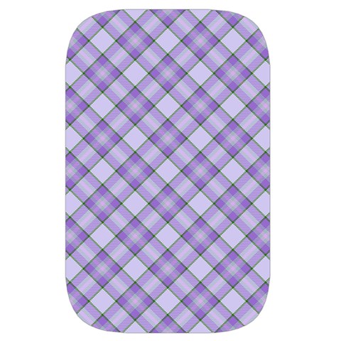 Purple Plaid Tartan 2 Diagonal Waist Pouch (Small) from ArtsNow.com Back