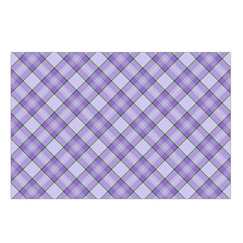 Purple Plaid Tartan 2 Diagonal Waist Pouch (Small) from ArtsNow.com Loop