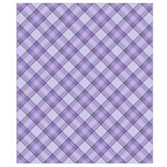 Purple Plaid Tartan 2 Diagonal Belt Pouch Bag (Small) from ArtsNow.com Back Strap