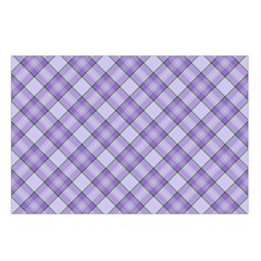 Purple Plaid Tartan 2 Diagonal Belt Pouch Bag (Small) from ArtsNow.com Loop