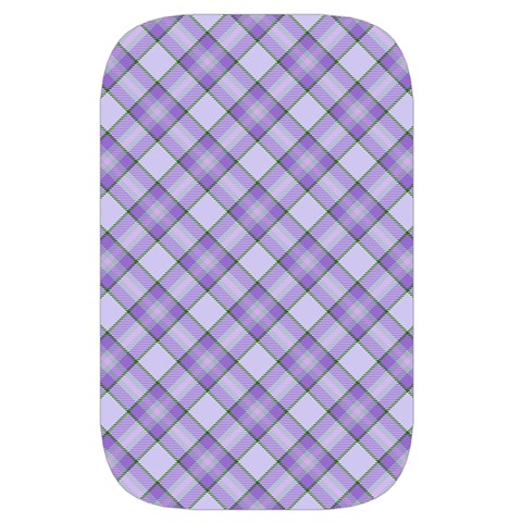 Purple Plaid Tartan 2 Diagonal Waist Pouch (Large) from ArtsNow.com Front