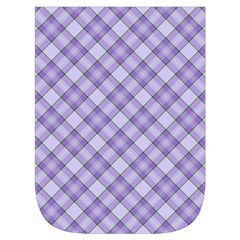 Purple Plaid Tartan 2 Diagonal Waist Pouch (Large) from ArtsNow.com Front Pocket