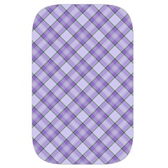 Purple Plaid Tartan 2 Diagonal Waist Pouch (Large) from ArtsNow.com Back