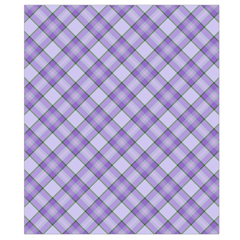 Purple Plaid Tartan 2 Diagonal Waist Pouch (Large) from ArtsNow.com Back Strap