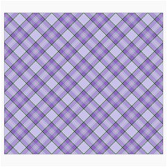 Purple Plaid Tartan 2 Diagonal Roll Up Canvas Pencil Holder (S) from ArtsNow.com Front