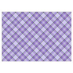 Purple Plaid Tartan 2 Diagonal Wristlet Pouch Bag (Small) from ArtsNow.com Belt Loop