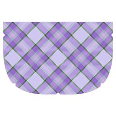 Purple Plaid Tartan 2 Diagonal Make Up Case (Small) from ArtsNow.com Side Right