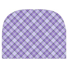 Purple Plaid Tartan 2 Diagonal Make Up Case (Medium) from ArtsNow.com Back