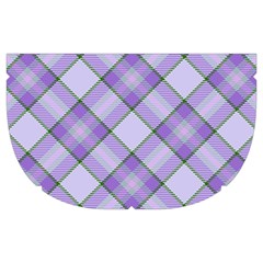 Purple Plaid Tartan 2 Diagonal Make Up Case (Medium) from ArtsNow.com Side Right