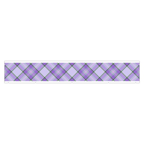 Purple Plaid Tartan 2 Diagonal Make Up Case (Medium) from ArtsNow.com Zipper Front