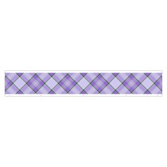 Purple Plaid Tartan 2 Diagonal Make Up Case (Medium) from ArtsNow.com Zipper Front