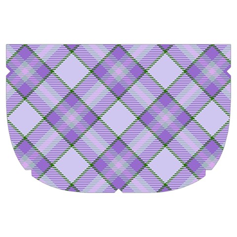 Purple Plaid Tartan 2 Diagonal Make Up Case (Large) from ArtsNow.com Side Right