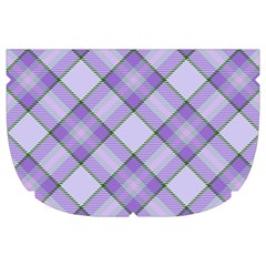 Purple Plaid Tartan 2 Diagonal Make Up Case (Large) from ArtsNow.com Side Right