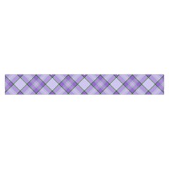 Purple Plaid Tartan 2 Diagonal Make Up Case (Large) from ArtsNow.com Zipper Front