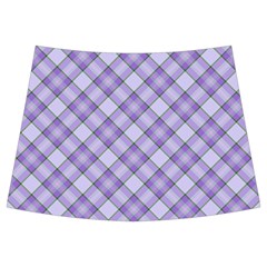 Purple Plaid Tartan 2 Diagonal Kids  Midi Sailor Dress from ArtsNow.com Front Skirt