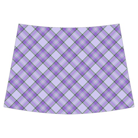 Purple Plaid Tartan 2 Diagonal Kids  Midi Sailor Dress from ArtsNow.com Back Skirt