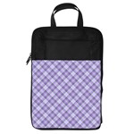 Purple Plaid Tartan 2 Diagonal Foldable Shoe Storage Bag