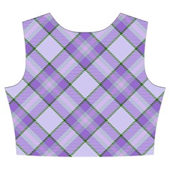 Purple Plaid Tartan 2 Diagonal Women s Crop Top Pleated Skater Rave Skirt from ArtsNow.com Back