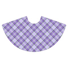 Purple Plaid Tartan 2 Diagonal Women s Crop Top Pleated Skater Rave Skirt from ArtsNow.com Skirt Front