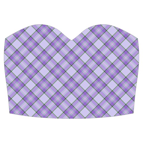 Purple Plaid Tartan 2 Diagonal Knee Front Top