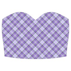 Purple Plaid Tartan 2 Diagonal Knee Front Top