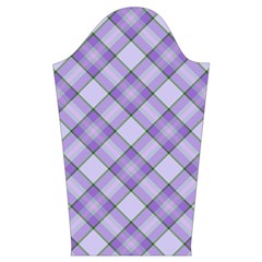 Purple Plaid Tartan 2 Diagonal Kids  Long Sleeve Velvet Lounge Robe from ArtsNow.com Sleeve Right