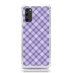 Purple Plaid Tartan 2 Diagonal Samsung Galaxy S20 6.2 Inch TPU UV Case