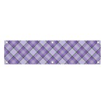 Purple Plaid Tartan 2 Diagonal Banner and Sign 4  x 1 