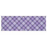 Purple Plaid Tartan 2 Diagonal Banner and Sign 6  x 2 