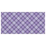 Purple Plaid Tartan 2 Diagonal Banner and Sign 8  x 4 