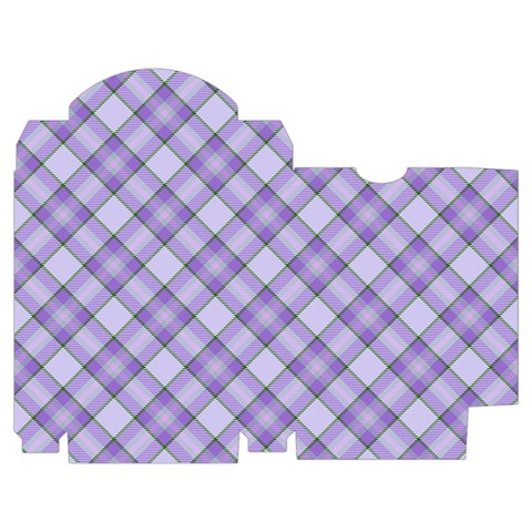 Purple Plaid Tartan 2 Diagonal Playing Cards Single Design (Rectangle) with Custom Box from ArtsNow.com Poker Box