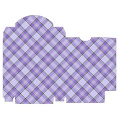 Purple Plaid Tartan 2 Diagonal Playing Cards Single Design (Rectangle) with Custom Box from ArtsNow.com Poker Box