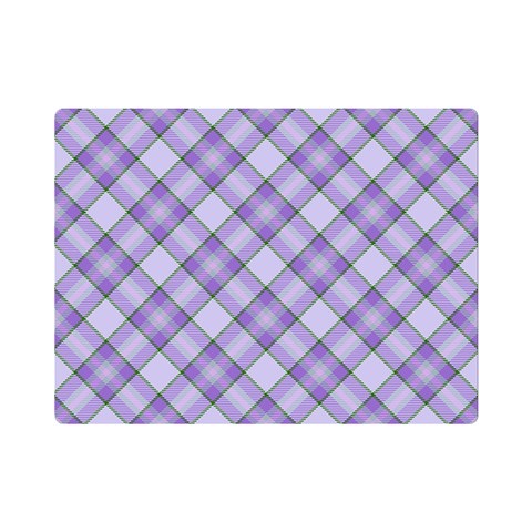 Purple Plaid Tartan 2 Diagonal Premium Plush Fleece Blanket (Mini) from ArtsNow.com 35 x27  Blanket Front