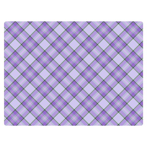 Purple Plaid Tartan 2 Diagonal Premium Plush Fleece Blanket (Extra Small) from ArtsNow.com 40 x30  Blanket Front