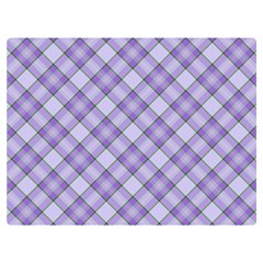 Purple Plaid Tartan 2 Diagonal Two Sides Premium Plush Fleece Blanket (Baby Size) from ArtsNow.com 40 x30  Blanket Front