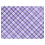 Purple Plaid Tartan 2 Diagonal Two Sides Premium Plush Fleece Blanket (Baby Size)