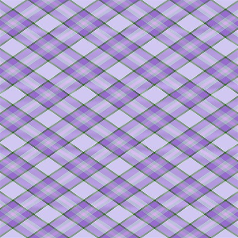 Purple Plaid Tartan 2 Diagonal 5  x 7  Hardcover Notebook from ArtsNow.com Front Cover